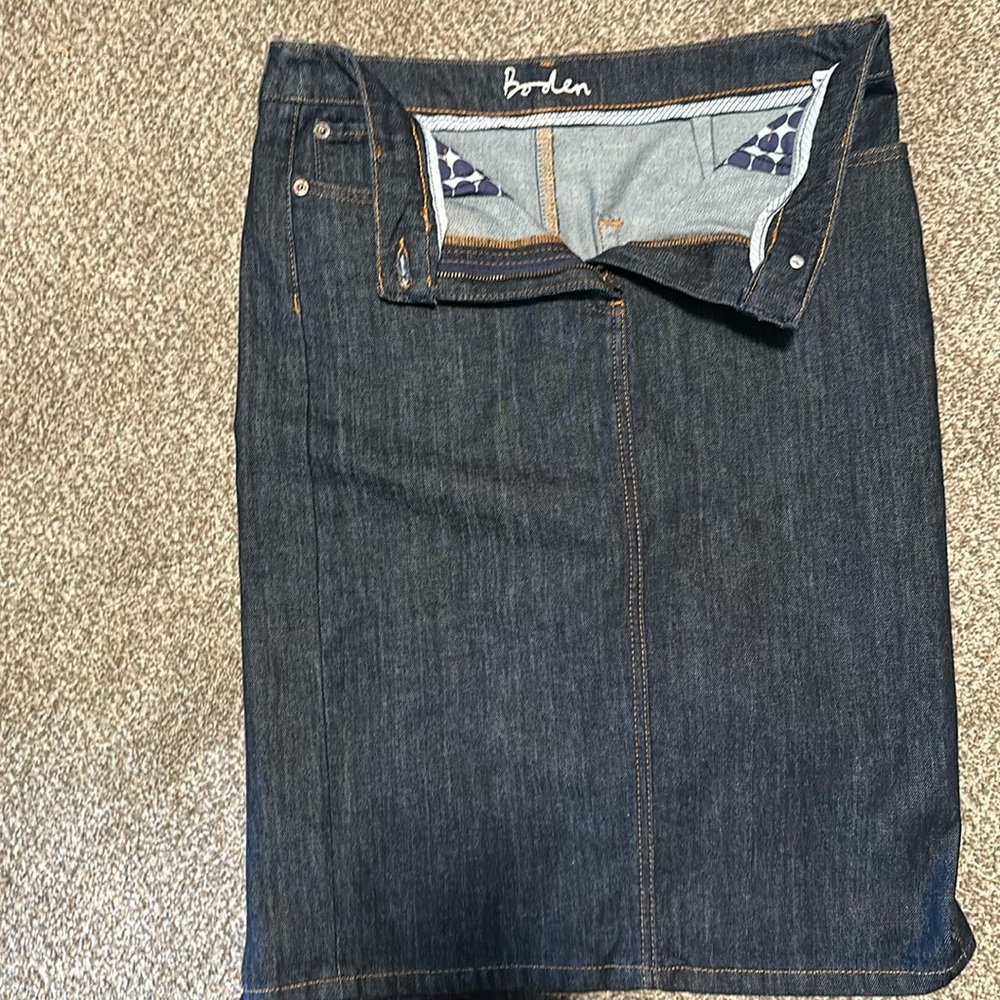 Boden denim pencil skirt